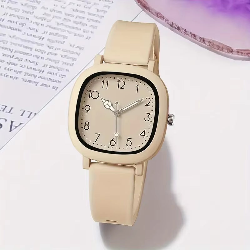 Fashion Square Women Quartz Watch Casual Silicone Band Ladies Wristwatch for Girls Clock Reloj Mujer
