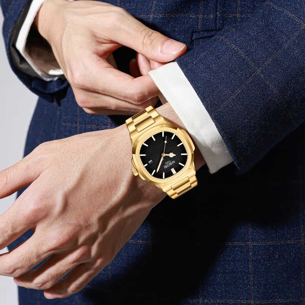 2026  Luxury Quartz Men Watches 30M Waterproof Auto Date Watch Man Stainless Steel Sport Chronograph Watch for Men Clock