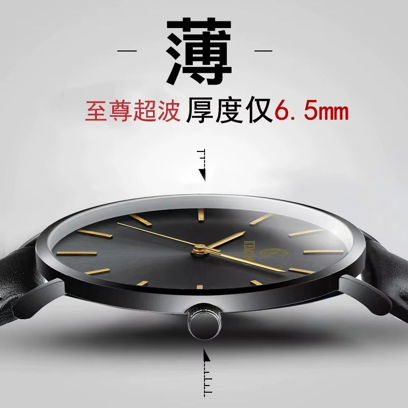 Ultra Thin Men Quartz Watch  Luxury Male Clock Business Simple Mens Leather Wrist Watches Relogio Masculino Erkek Saat